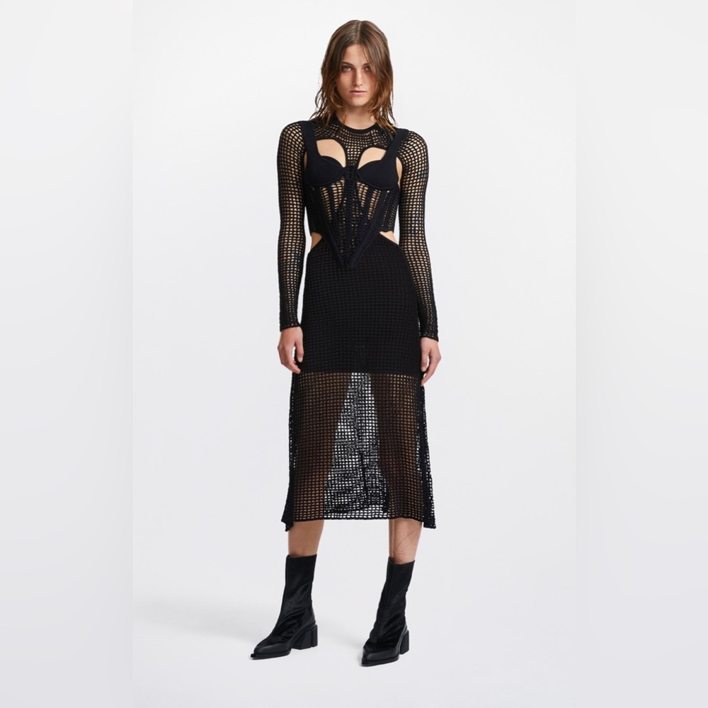 Dion Lee Stirrup Crochet Dress